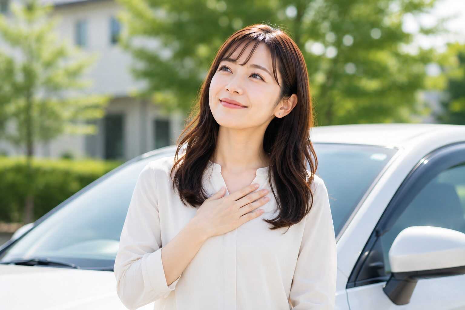 安心した女性